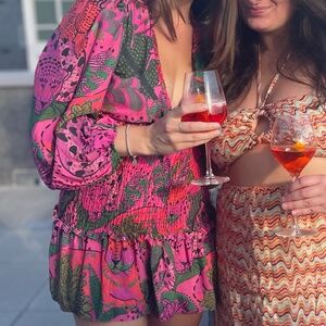 Farm Rio Pink Jungle Dress